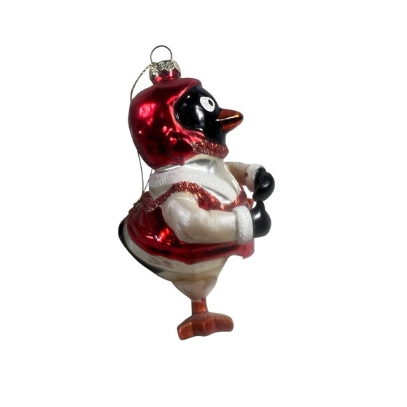 4.5" Hand Blown Glass Penguin Christmas Ornament - RARE - Colorful Holiday Decor - Picture 5 of 8